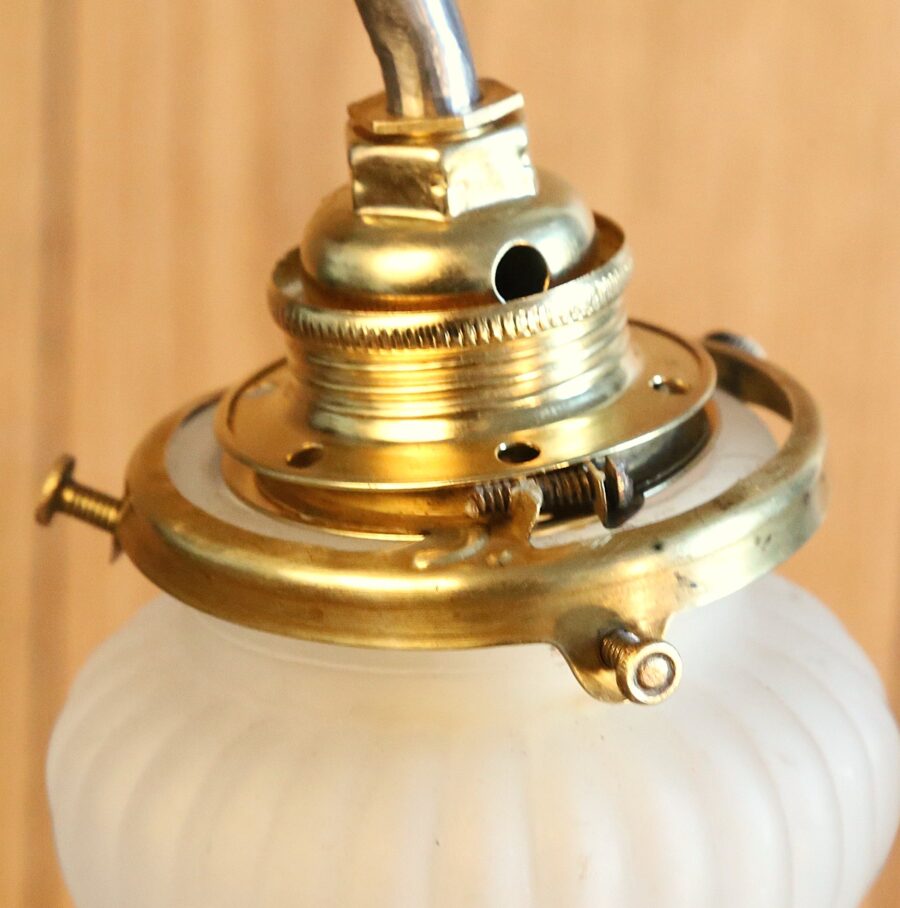 Création lampe Art Déco bronze, laiton, globe terrestre – Image 9