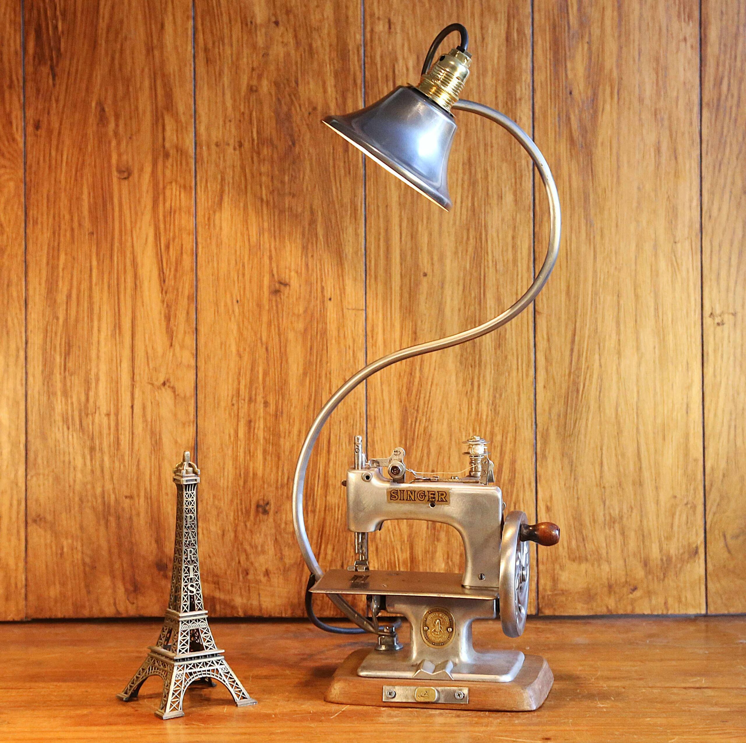 Création lampe machine à coudre Singer antiquité – Image 7