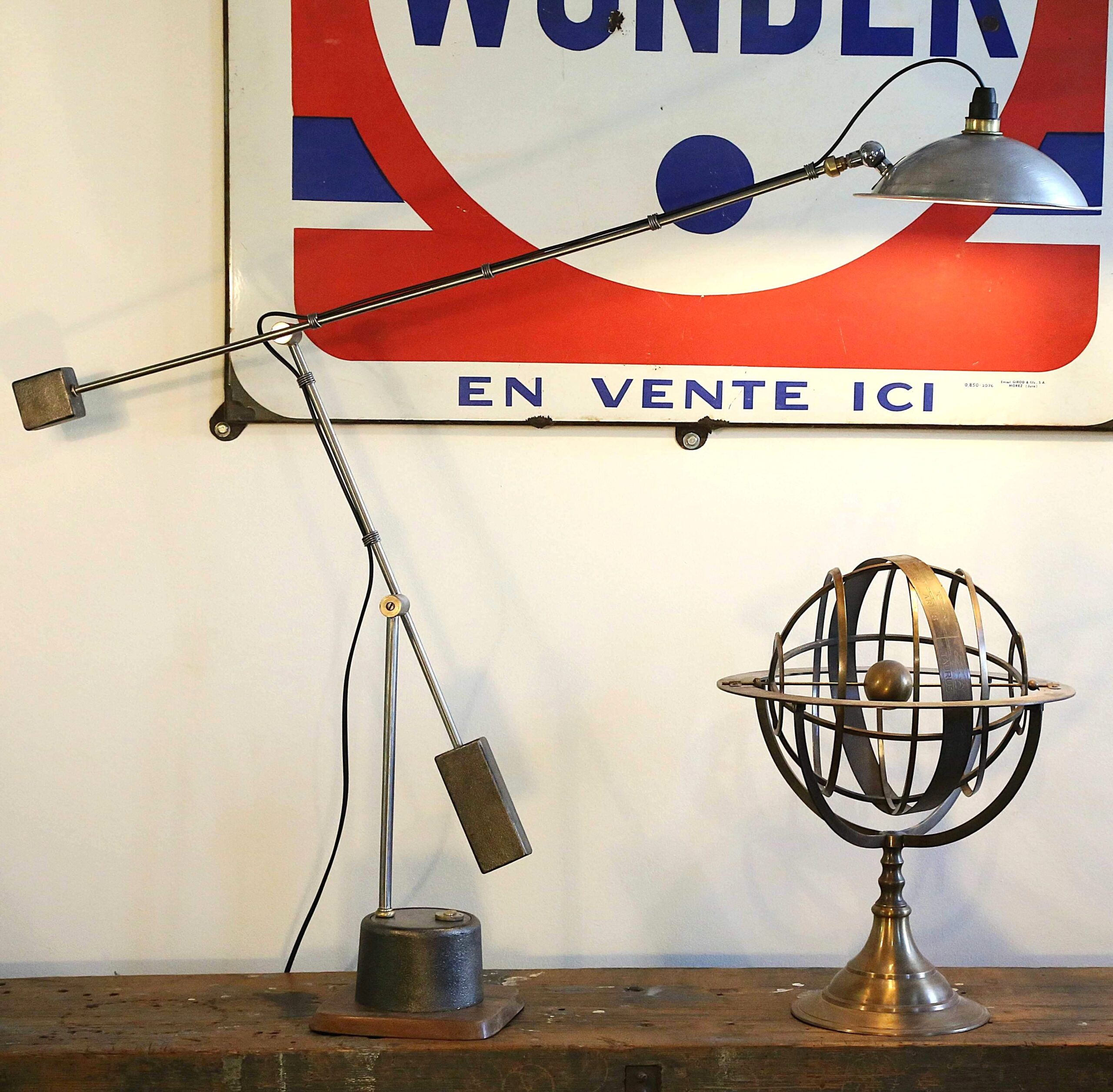Grande lampe de bureau architecte design industriel