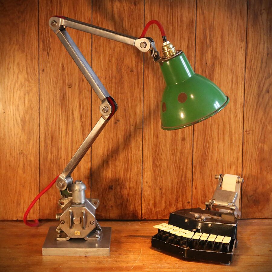 Grande lampe de bureau métal articulée atelier industriel