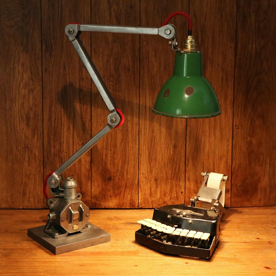Grande lampe de bureau métal articulée atelier industriel