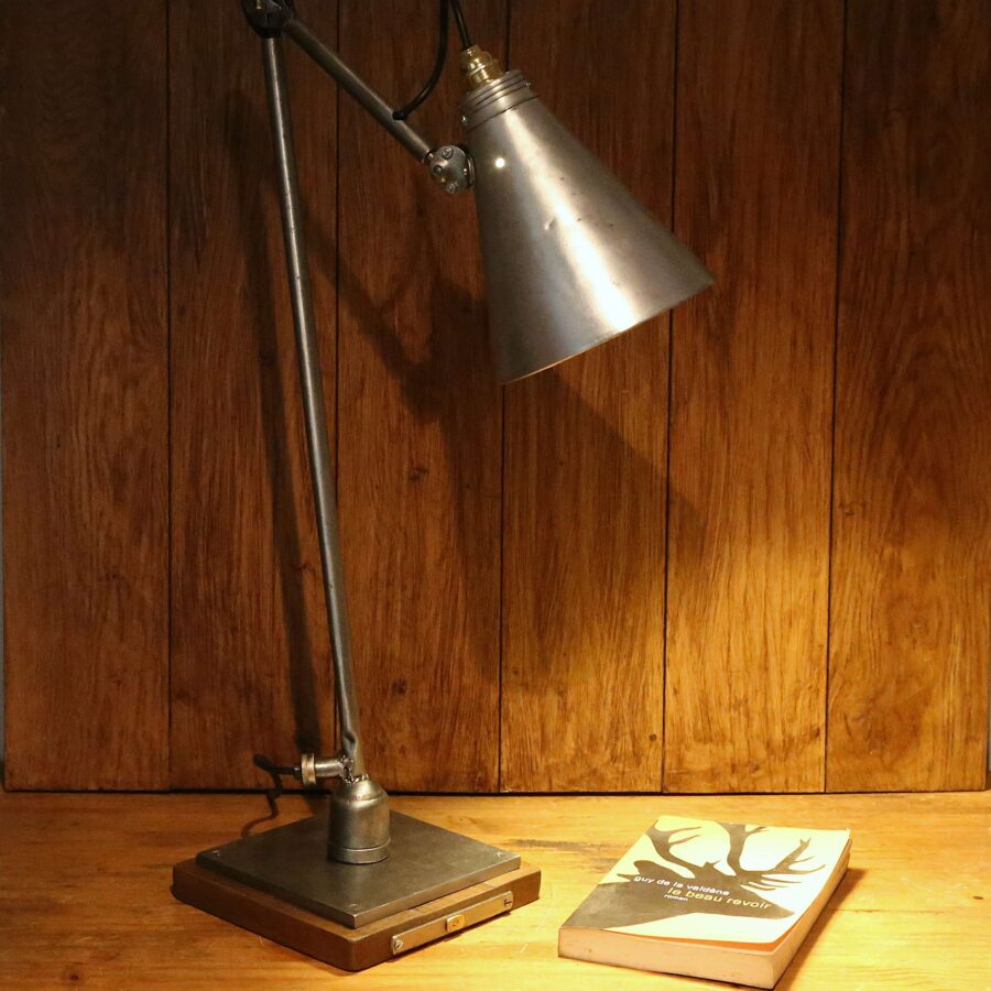 Grande lampe de bureau métal articulée atelier industriel