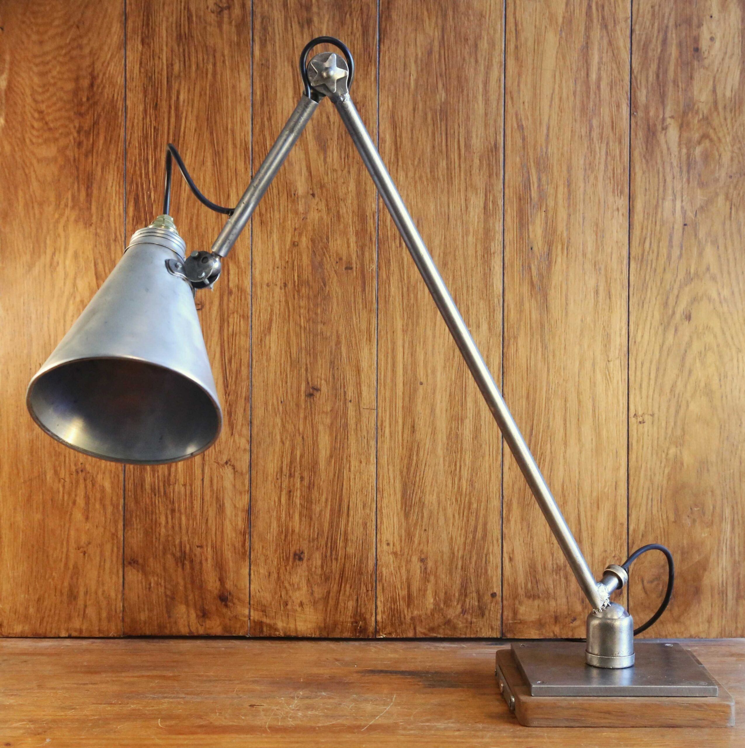 Grande lampe de bureau métal articulée atelier industriel – Image 5