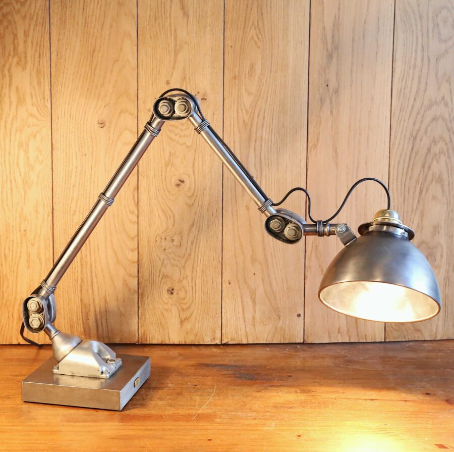 Grande lampe de bureau métal articulée atelier industriel – Image 9