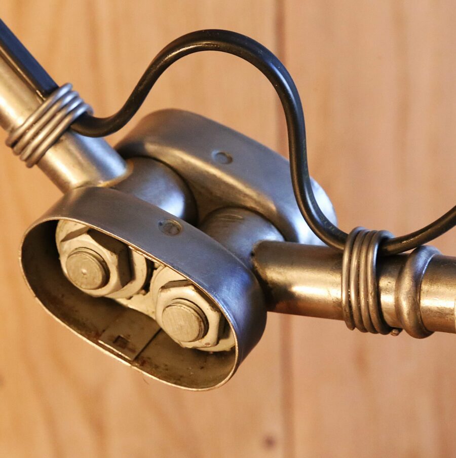 Grande lampe de bureau métal articulée atelier industriel – Image 3