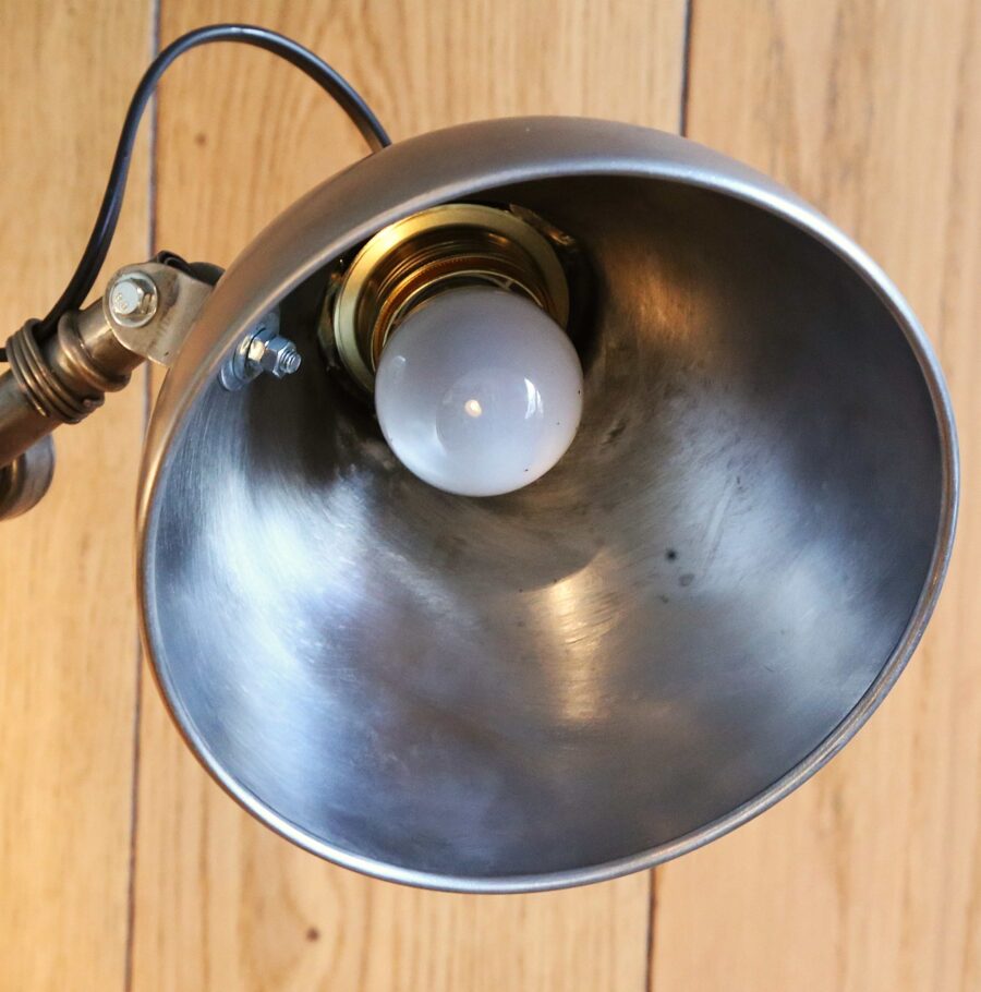 Grande lampe de bureau métal articulée atelier industriel – Image 10