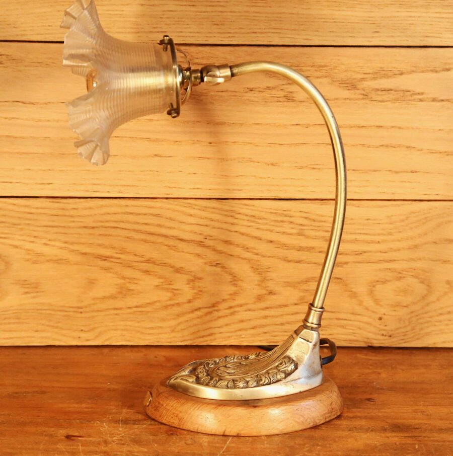 Lampe à poser Art Nouveau bronze – Image 5