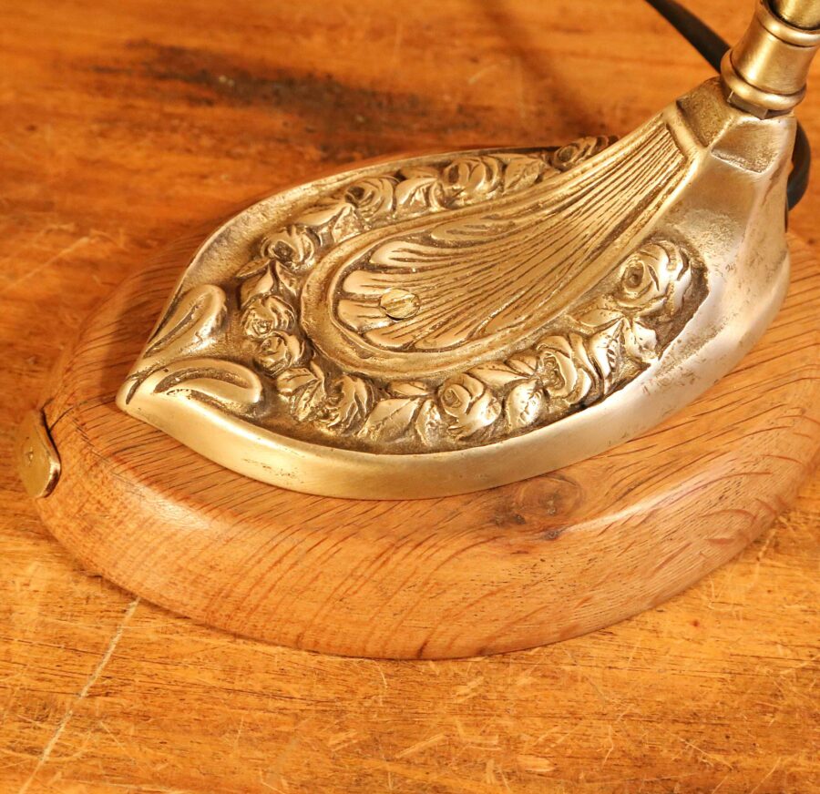 Lampe à poser Art Nouveau bronze – Image 3