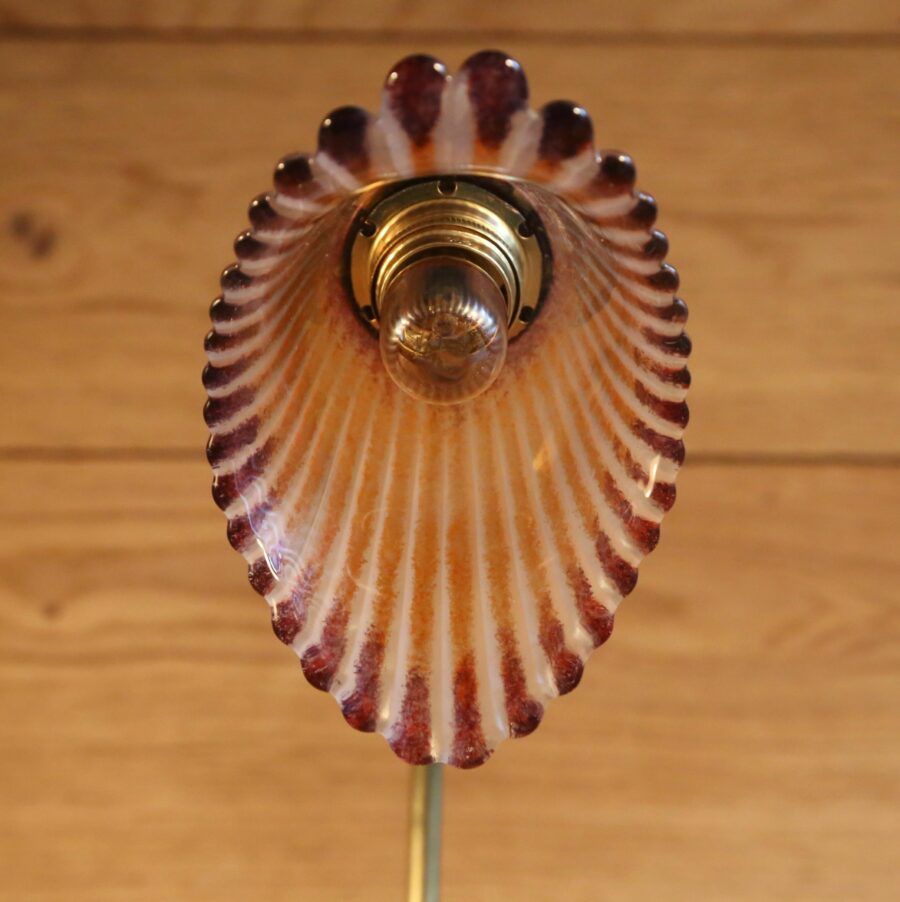 Lampe à poser Art Nouveau laiton tulipe fleur