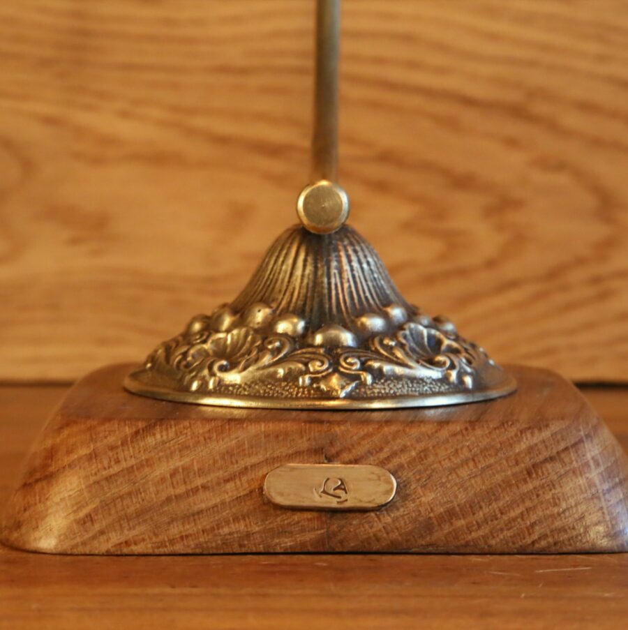 Lampe à poser Art Nouveau laiton tulipe fleur – Image 5