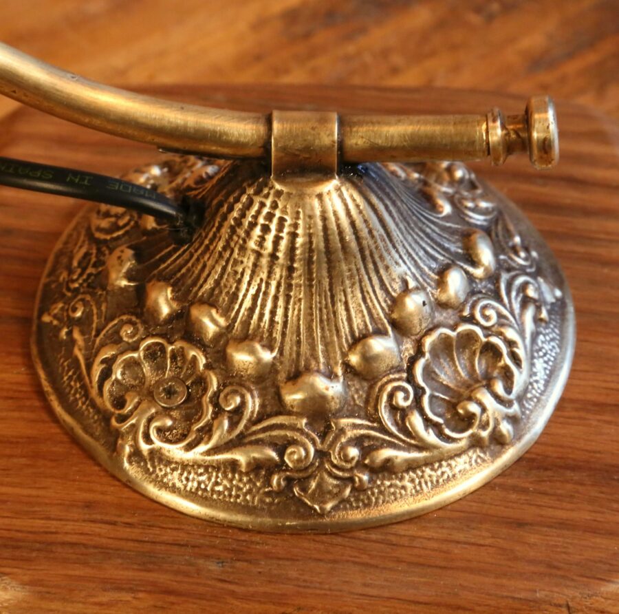 Lampe à poser Art Nouveau laiton tulipe fleur – Image 6