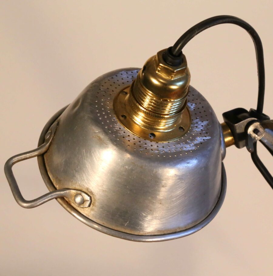 Lampe à poser articulée métal coupe frite vintage – Image 6