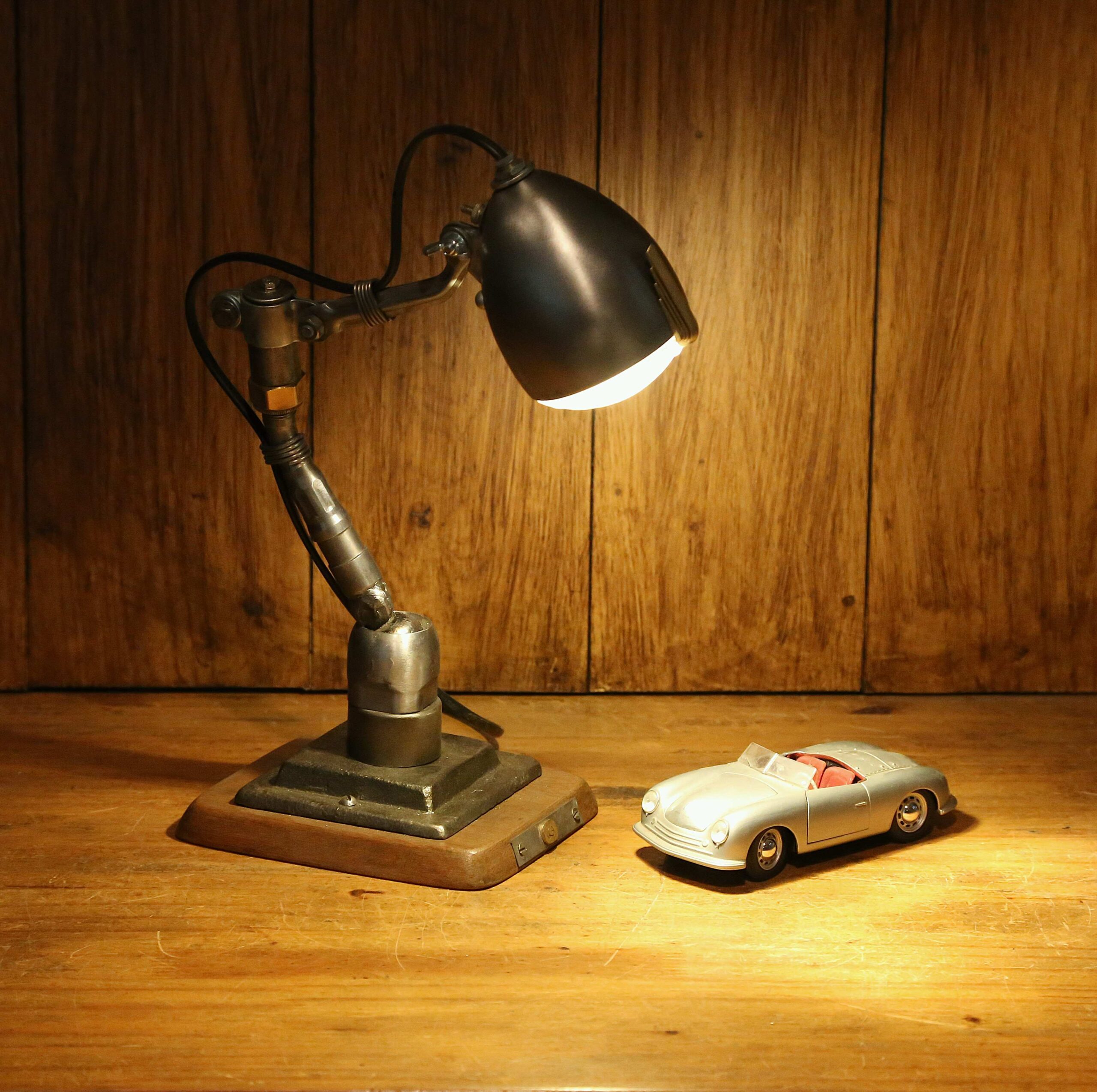 Lampe à poser phare vélo vintage