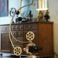 Lampe à poser Art déco projecteur Cinette vintage