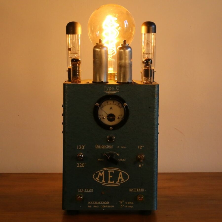 Lampe à poser Steampunk chargeur vintage – Image 2