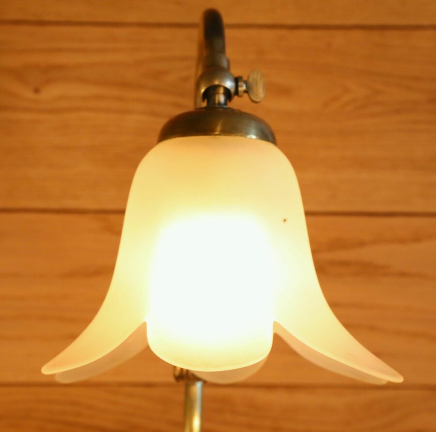 Lampe Art Déco laiton fleur – Image 7