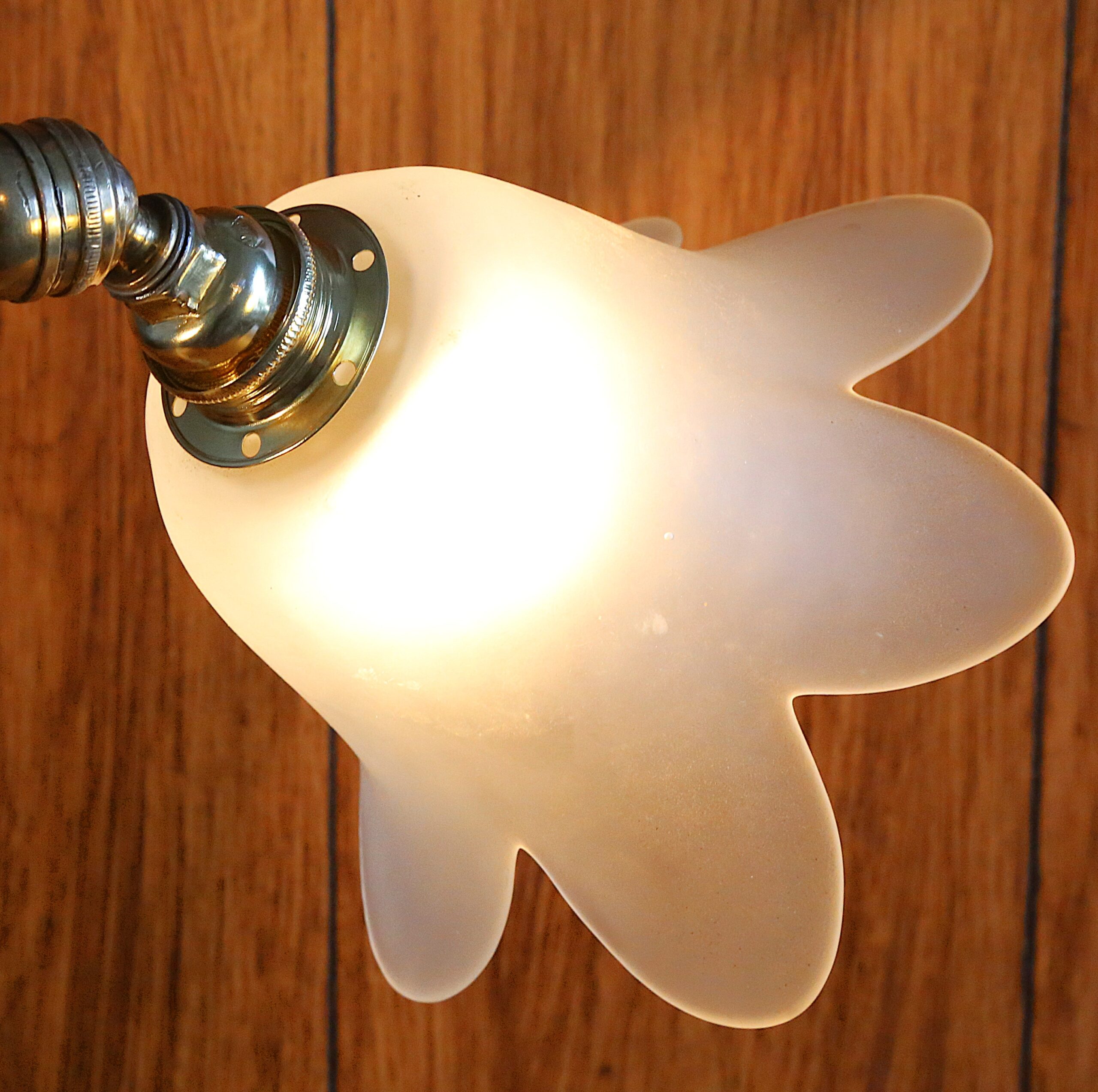 Lampe Art Déco laiton tulipe fleur – Image 6