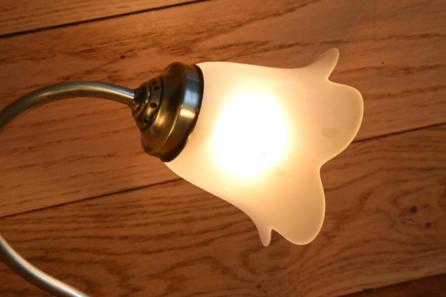 Lampe Art Déco laiton tulipe fleur – Image 6