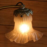 Lampe Art Nouveau laiton et bronze – Image 6