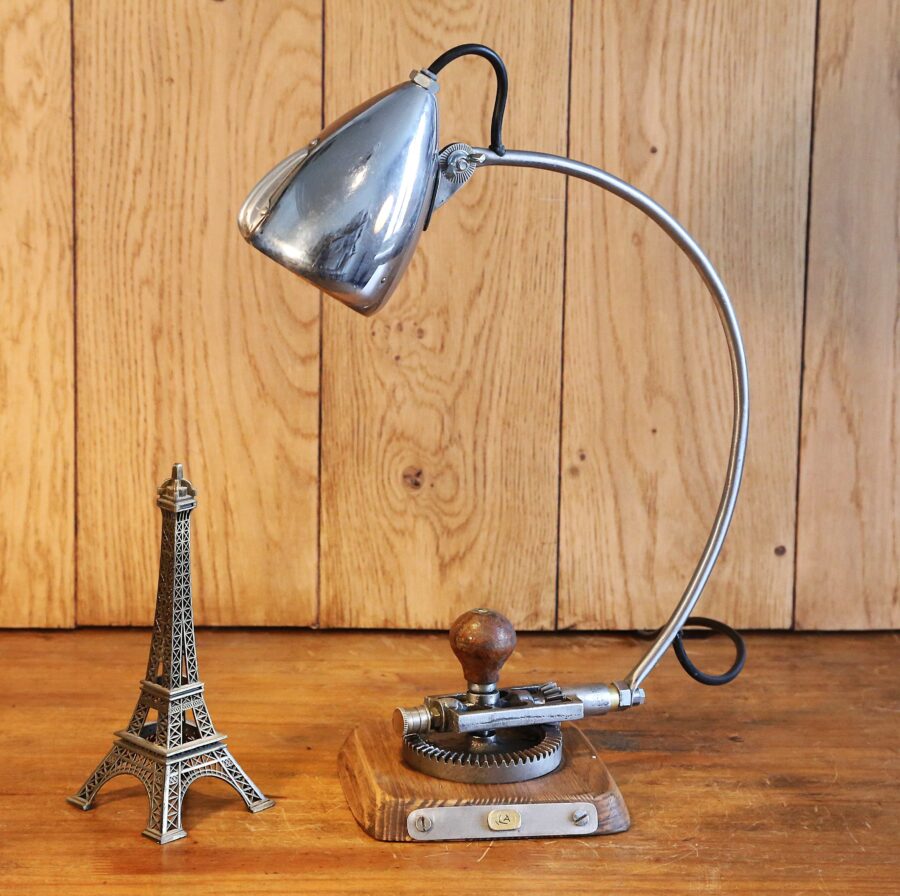 Lampe articulée à poser métal phare de vélo vintage – Image 6