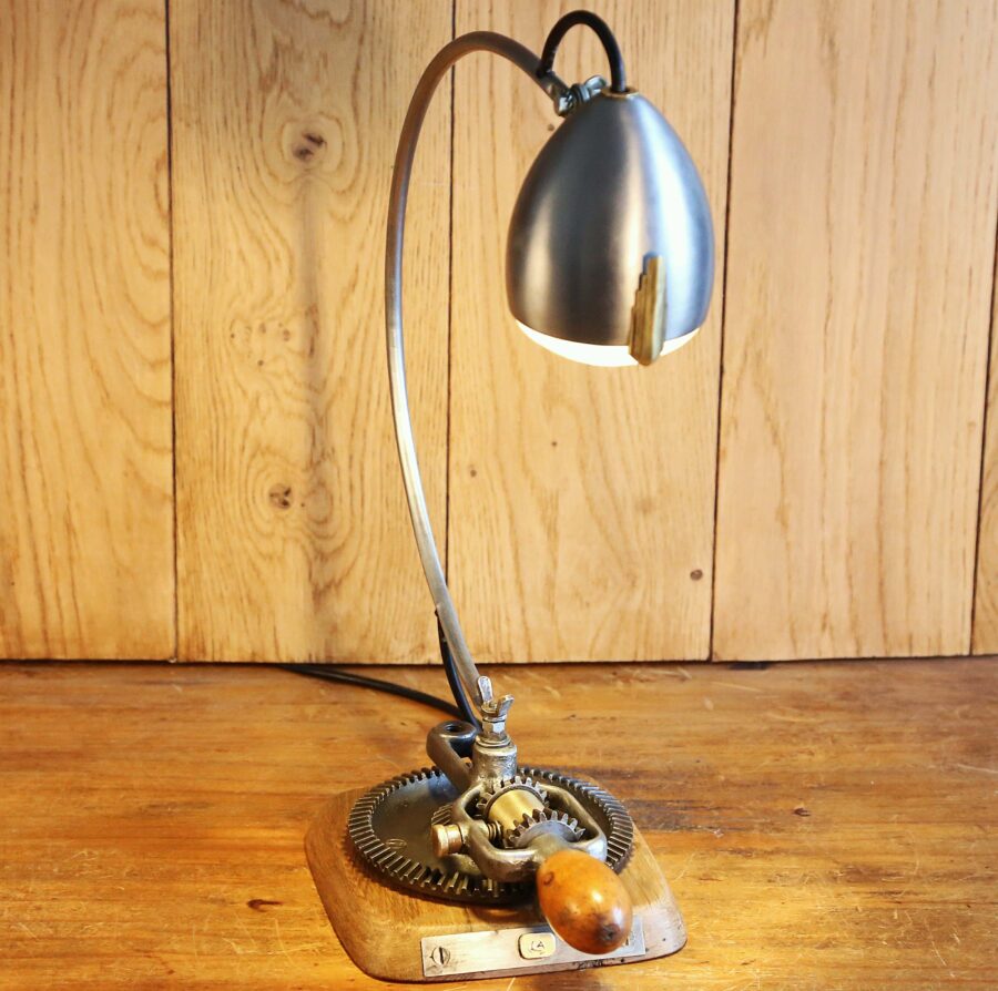 Lampe articulée à poser métal phare de vélo vintage – Image 7