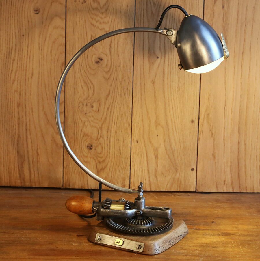 Lampe articulée à poser métal phare de vélo vintage – Image 10