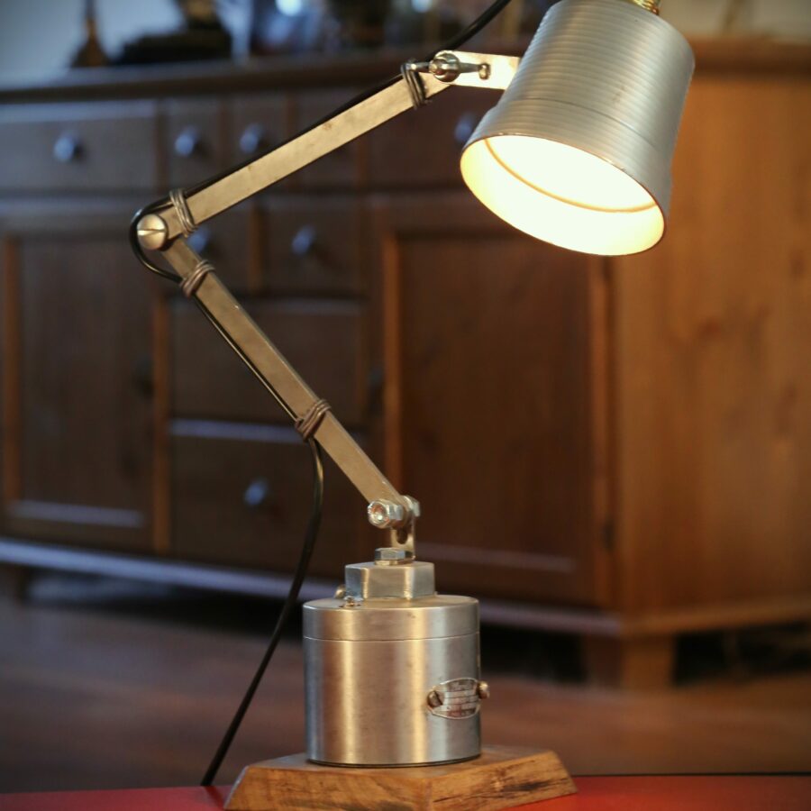 Lampe à Poser Design Industriel SEYLUMIERE – Vintage, Câblée, Classe A++