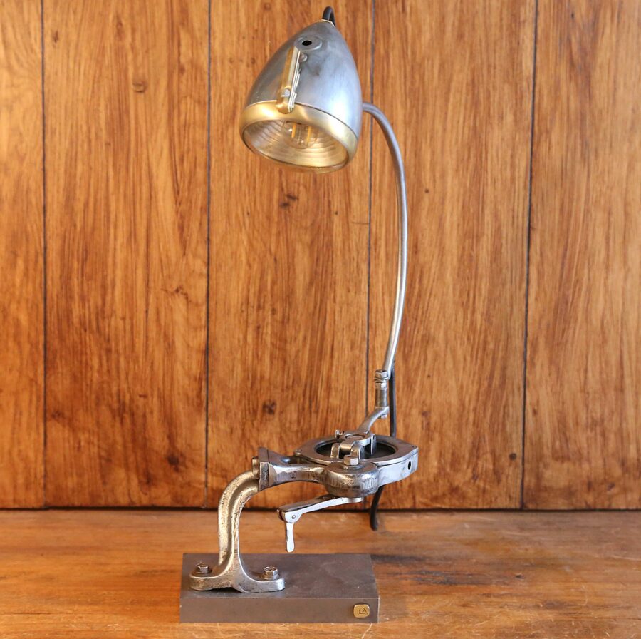 Lampe articulée phare de vélo vintage mécanismes Singer – Image 5