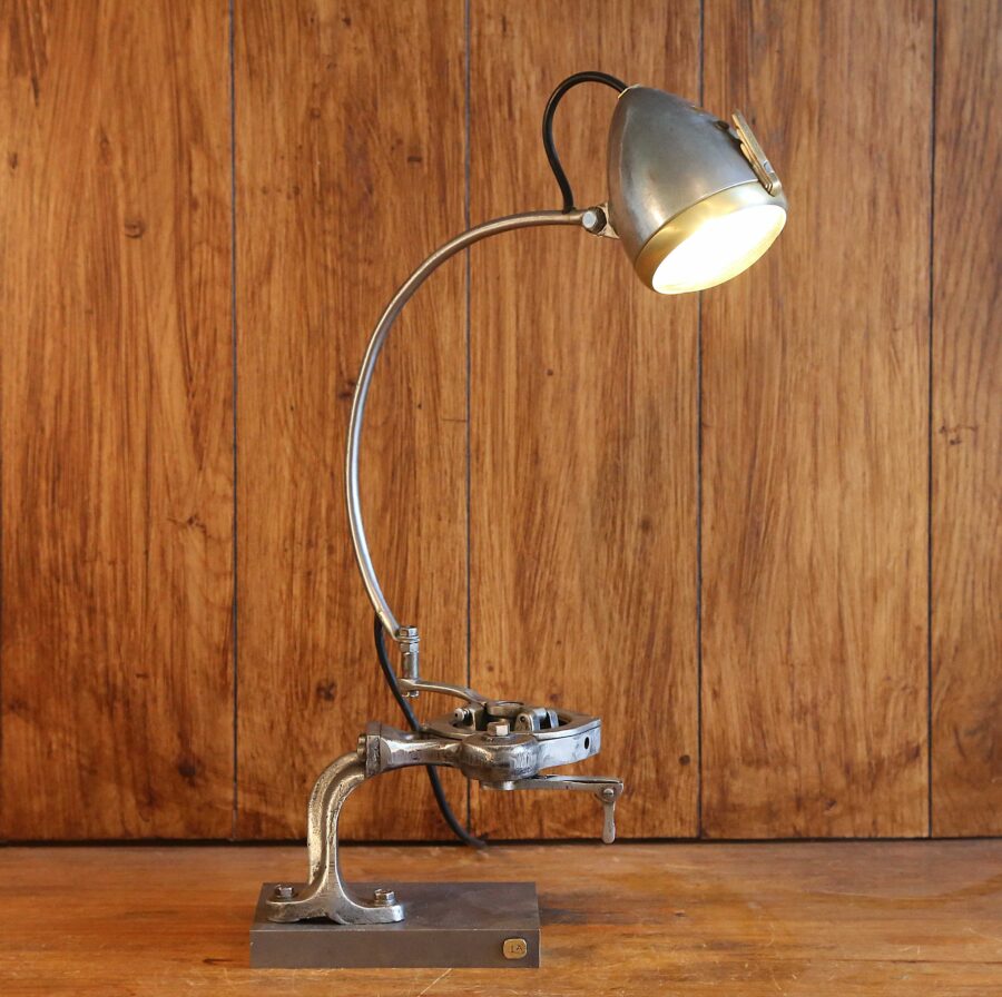Lampe articulée phare de vélo vintage mécanismes Singer – Image 8