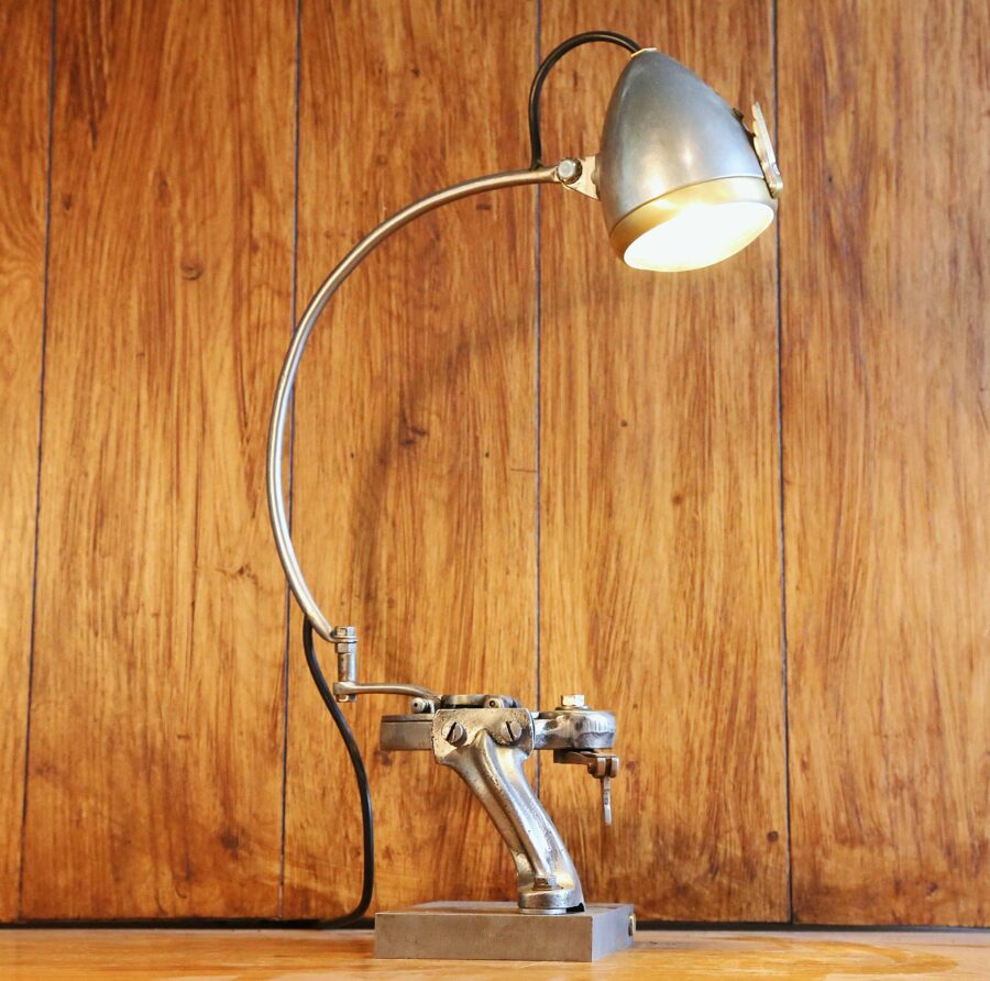 Lampe articulée phare de vélo vintage mécanismes Singer – Image 10
