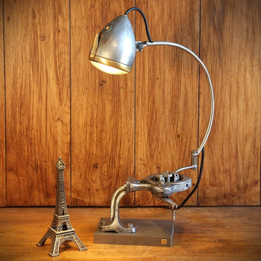 Lampe articulée phare de vélo vintage mécanismes Singer