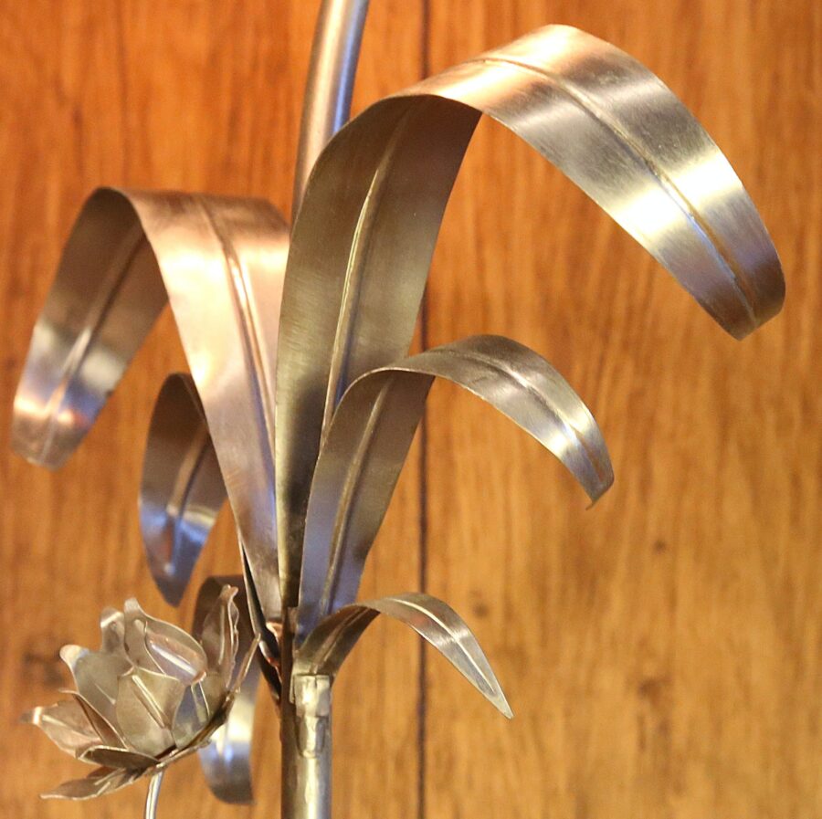 suspension en metal vintage -feuilles et (fleurs émaillées