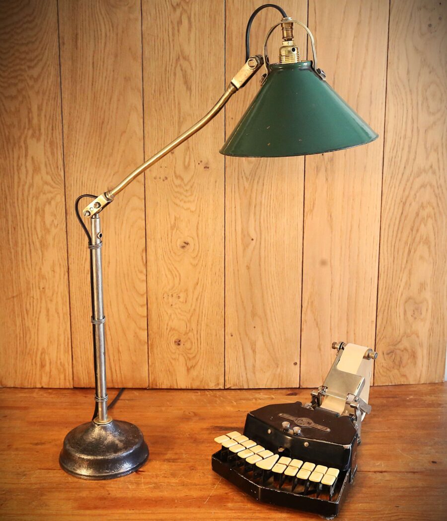 Lampe de bureau articulée de bijoutier vintage