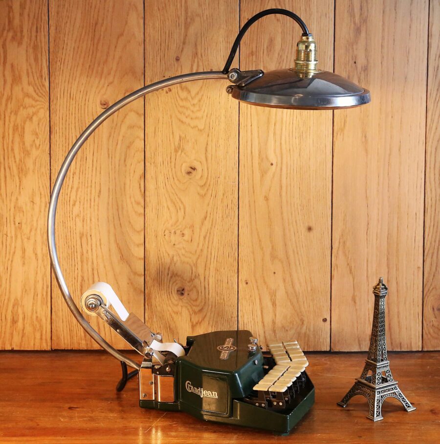 Lampe de bureau machine à écrire vintage – Image 6