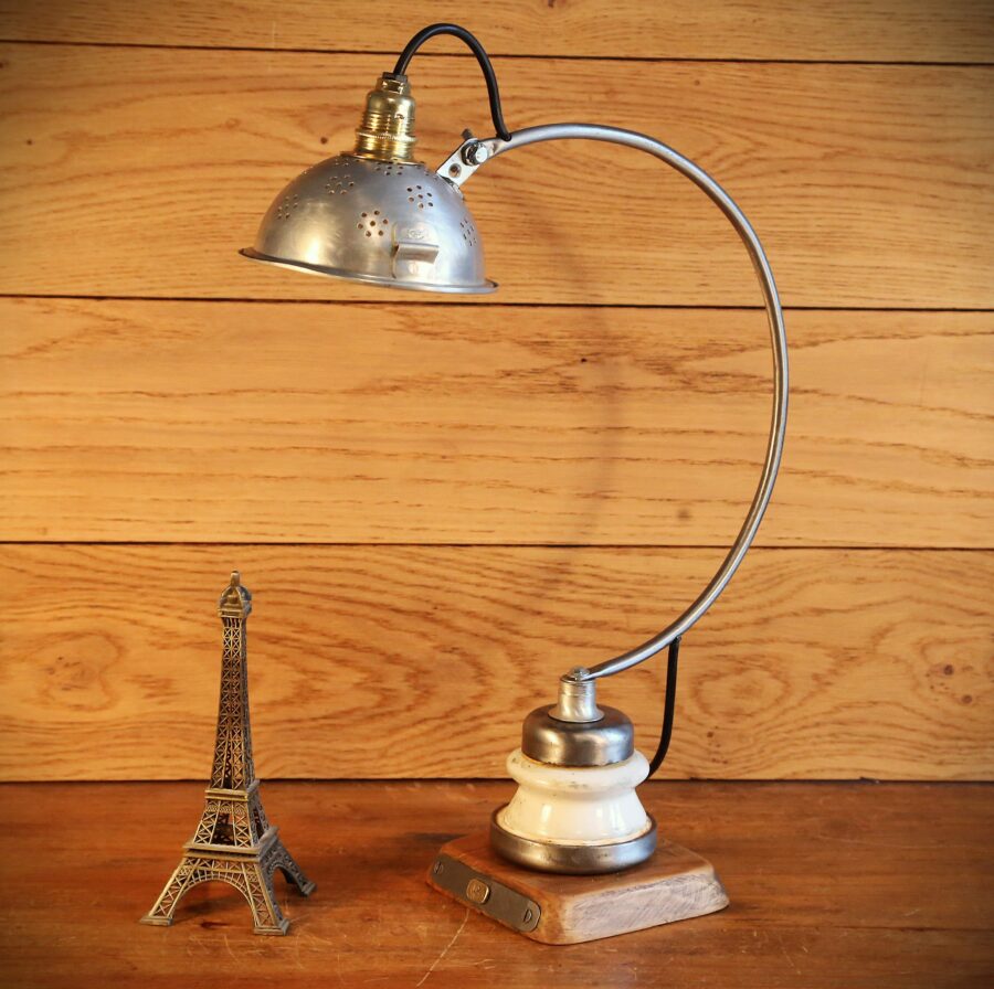 Lampe de chevet métal et porcelaine – Image 6