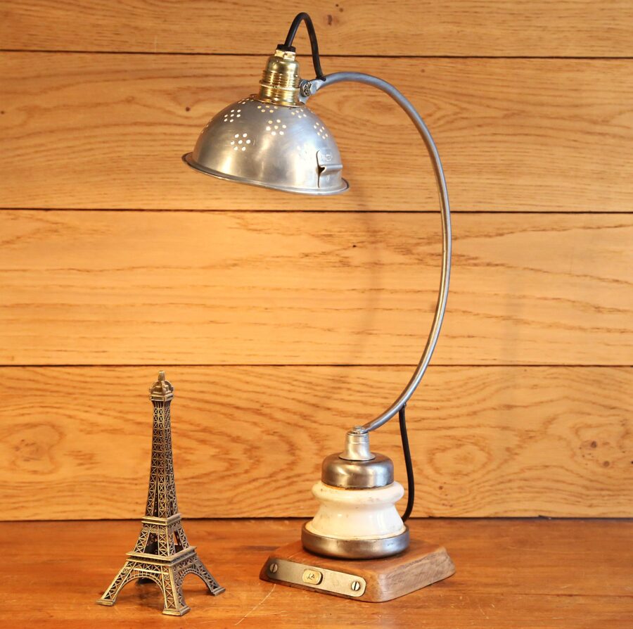 Lampe de chevet métal et porcelaine – Image 7