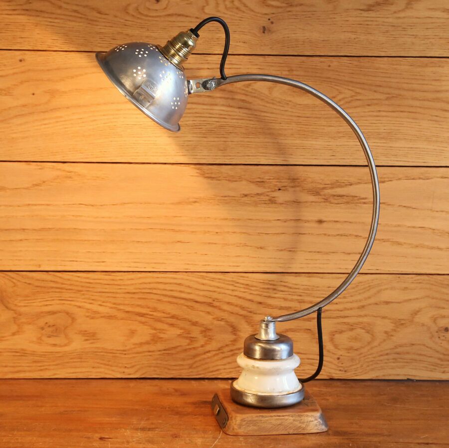 Lampe de chevet métal et porcelaine – Image 4