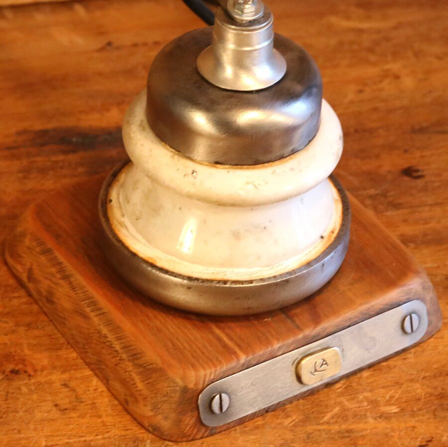 Lampe de chevet métal et porcelaine – Image 3