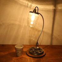 Lampe de chevet récup bocal de confiture en verre