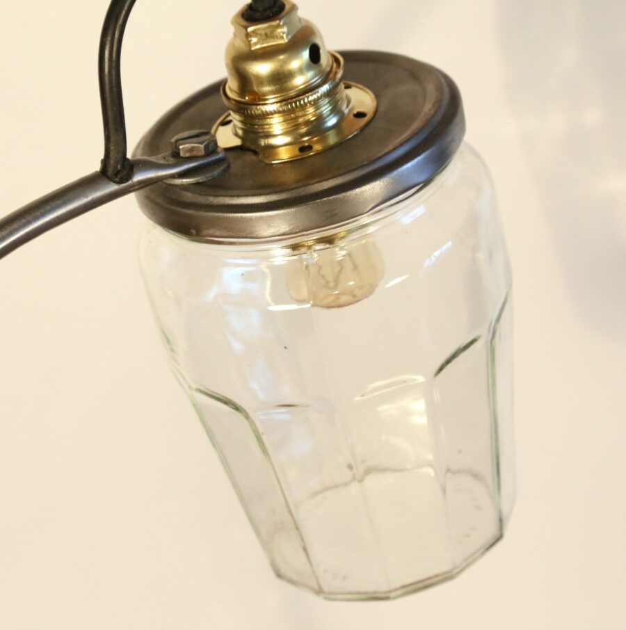 Lampe de chevet récup bocal en verre – Image 5