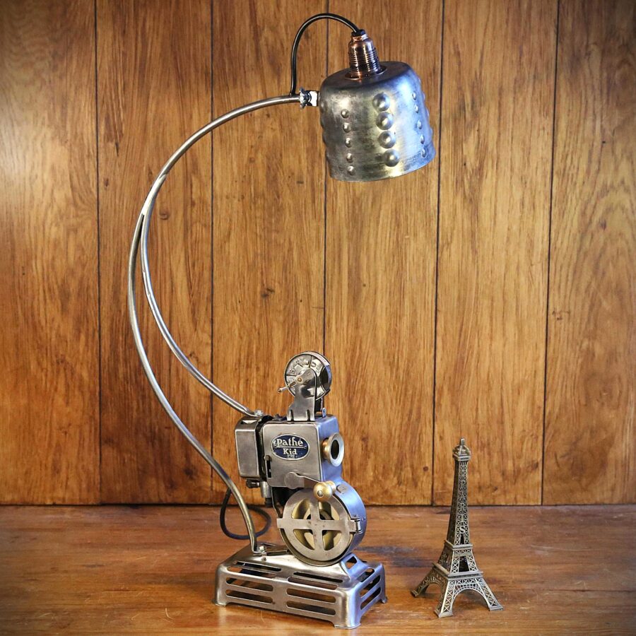 Lampe de créateur projecteur de film Pathé vintage