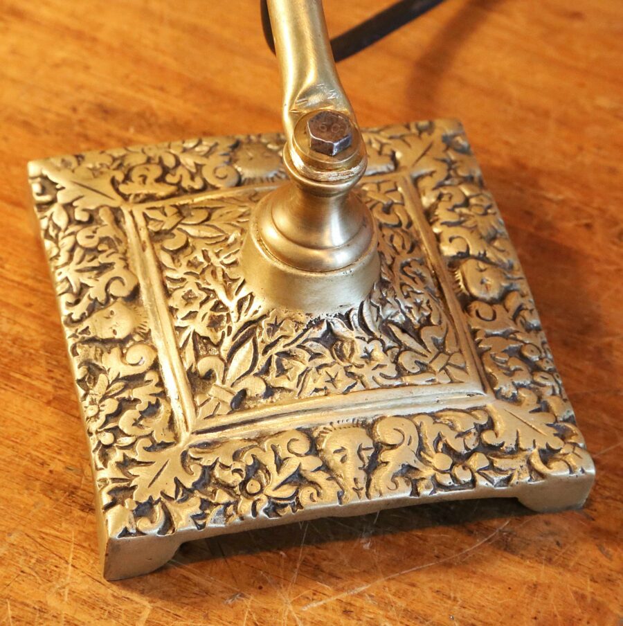 Lampe de table unique Art Déco laiton bronze doré – Image 3