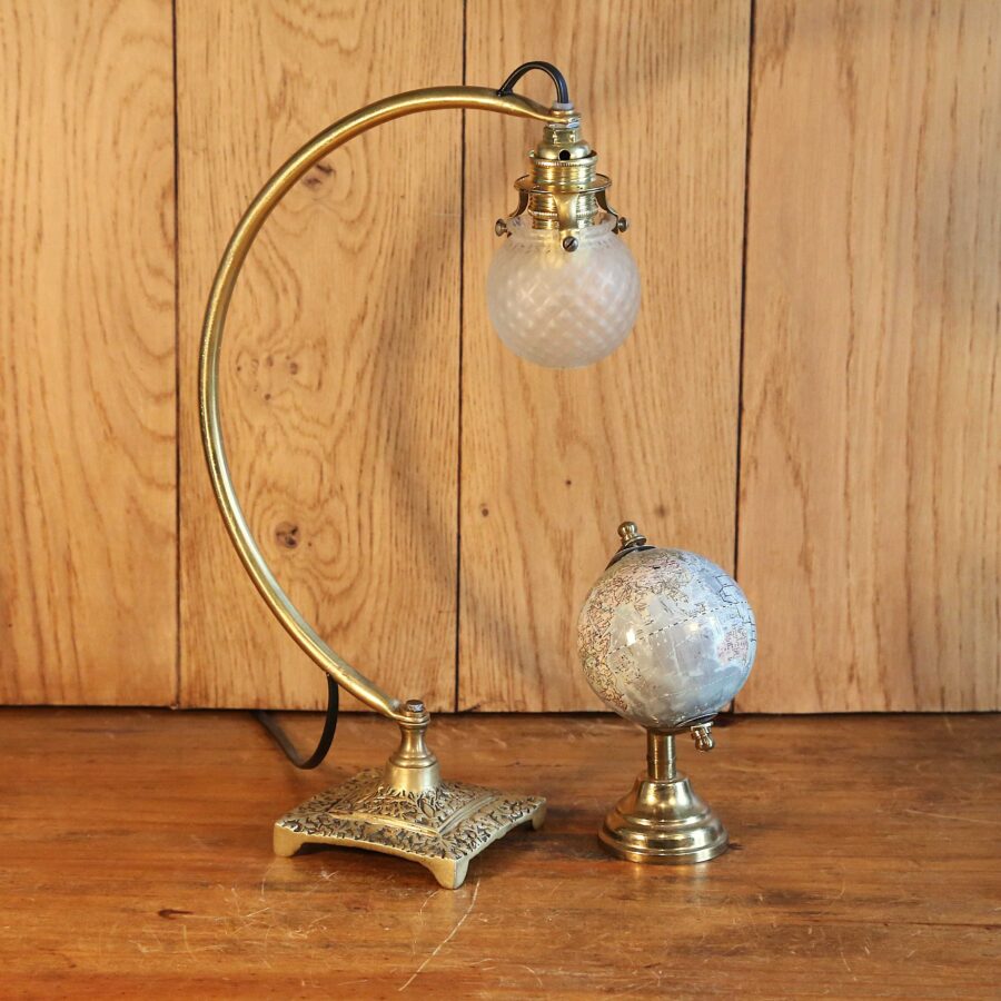 Lampe de table unique Art Déco laiton bronze doré – Image 9