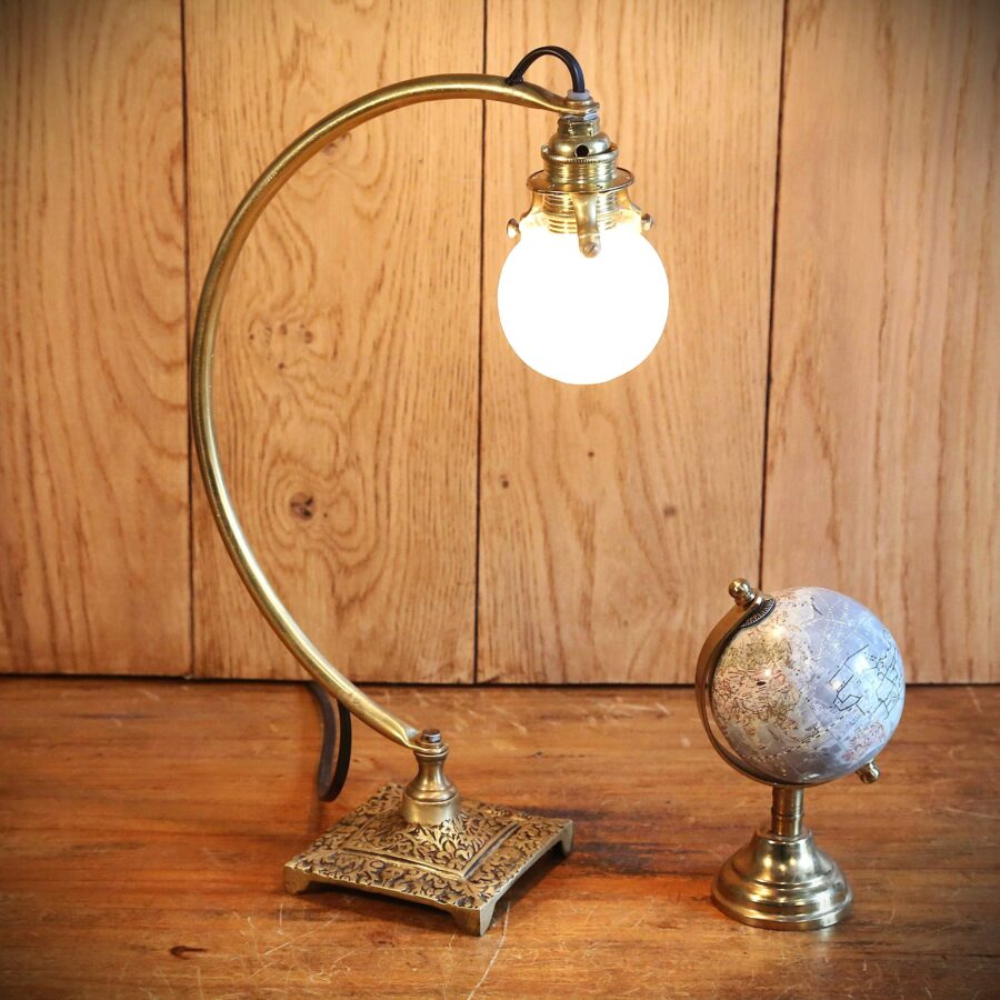 Lampe de table unique Art Déco laiton bronze doré