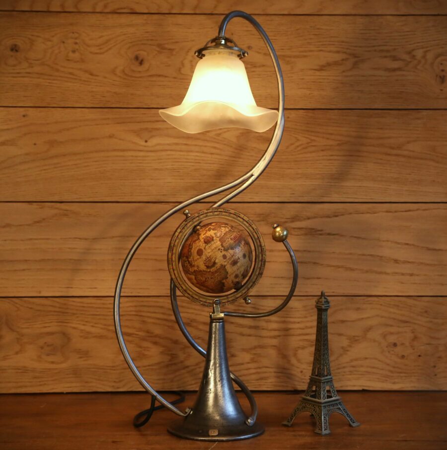 Lampe Jules Verne globe terrestre – Image 7
