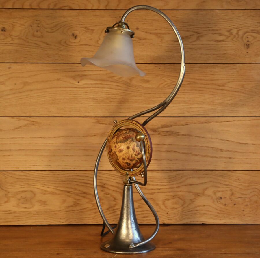 Lampe Jules Verne globe terrestre – Image 6