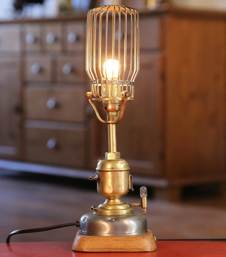 Lampe originale récup métal vintage – Image 3