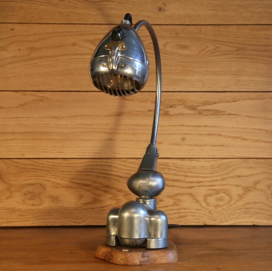 Lampe phare moto design Art Déco