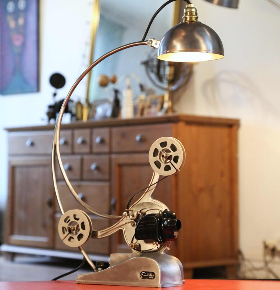 Lampe projecteur de film Cinette Art Déco