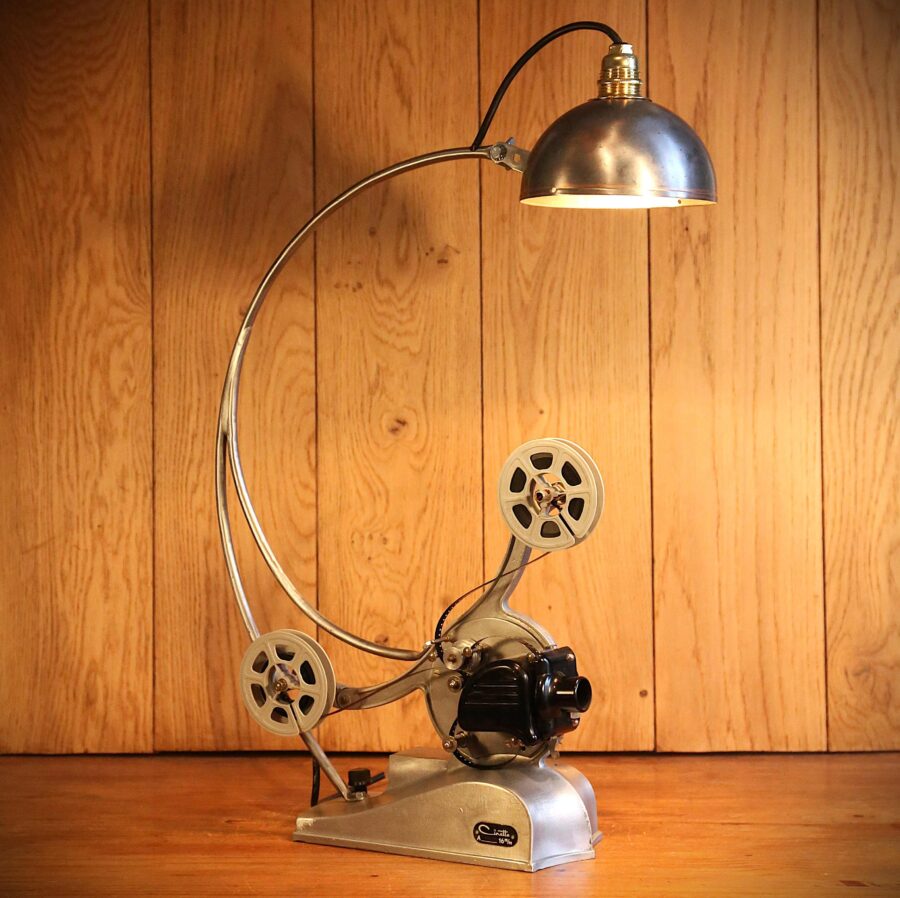 Lampe projecteur de film vintage Art Déco